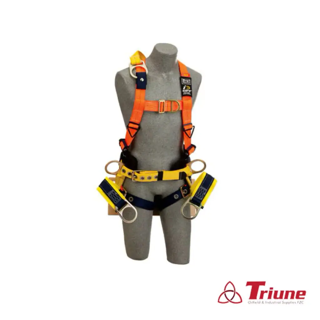 Fall-arrest safety harness photographed for Triune.